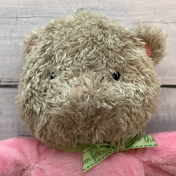 Carter's Child Of Mine Bear Stuffed Plush Animal Pink Thank Heaven For Babies - Picture 2 of 6